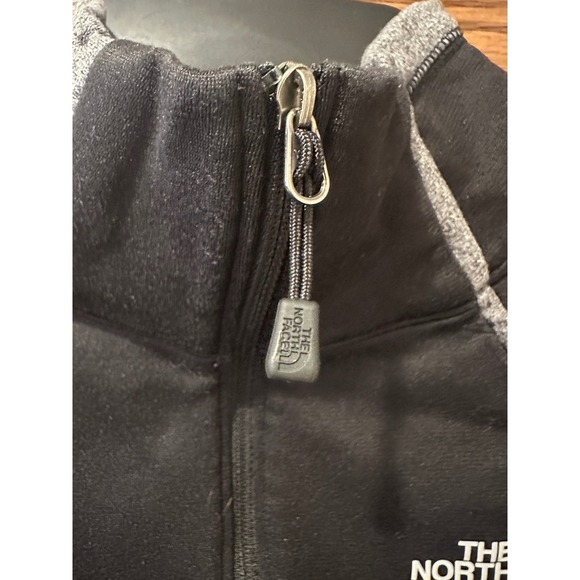The North Face Pullover Jacket Women's M/M Black Gray Quarter Zip Top - Picture 4 of 5